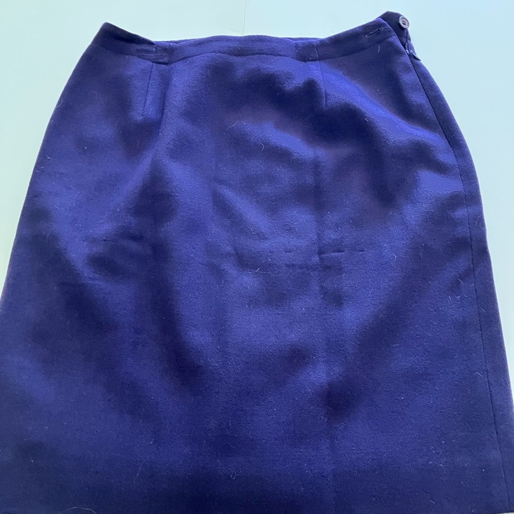 Jones New York Deep Purple 100% Wool Pencil skirt